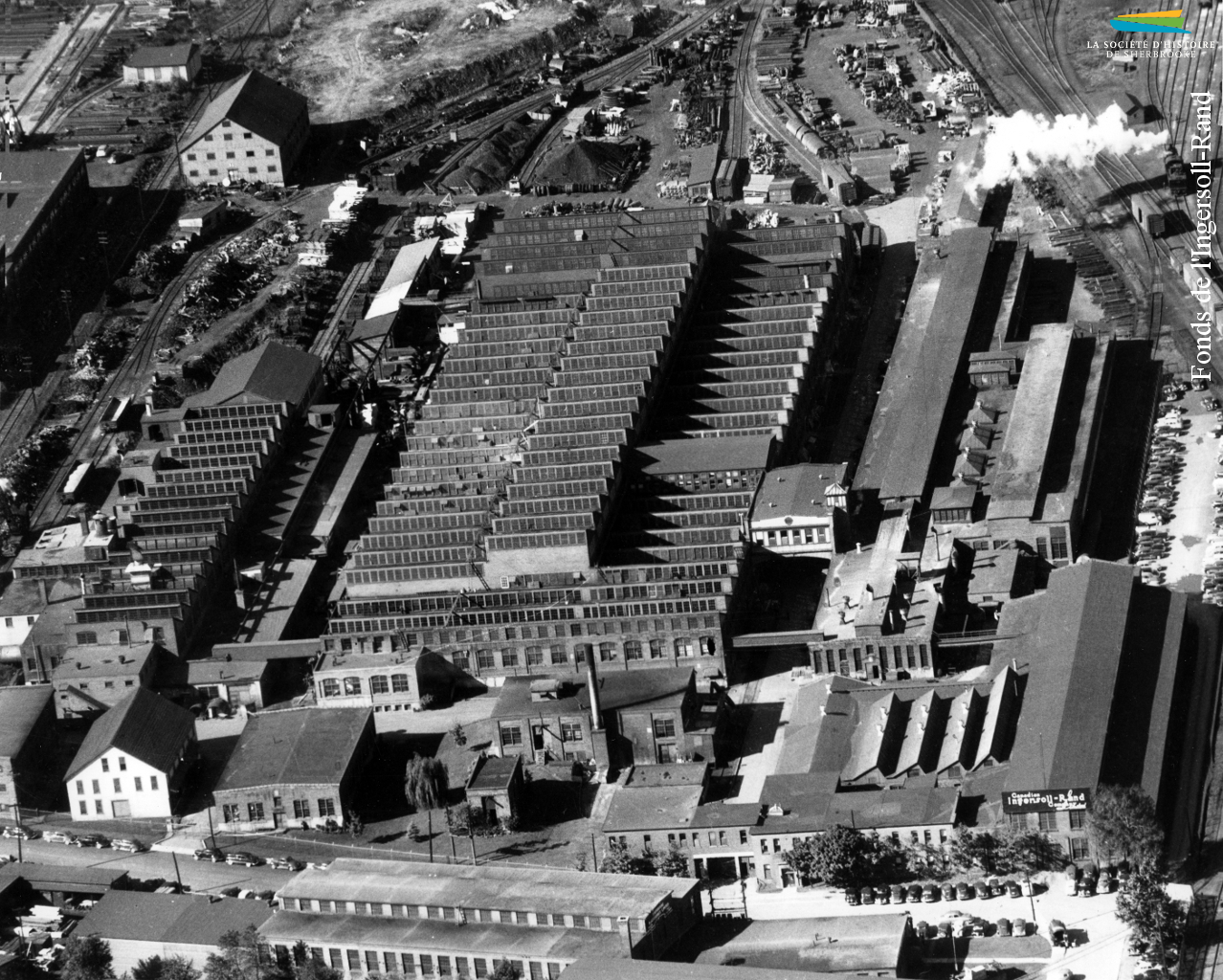 Le complexe industriel de la <em>Rand</em>, vu des airs, années 1950.