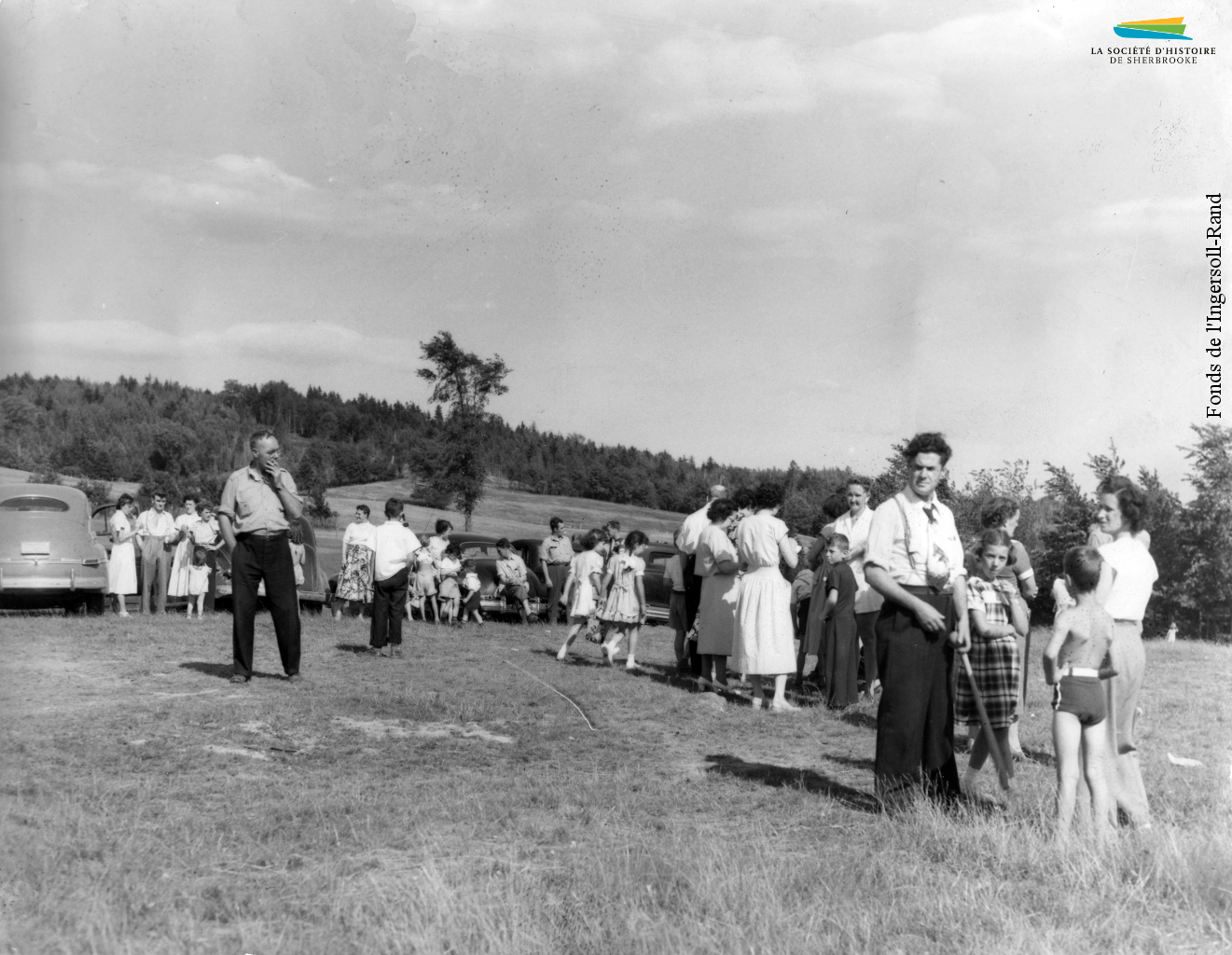 Les employés de l’Ingersoll-Rand réunis pour leur pique-nique annuel au Club Bellevue, à Belvidere Heights, en juillet 1950.